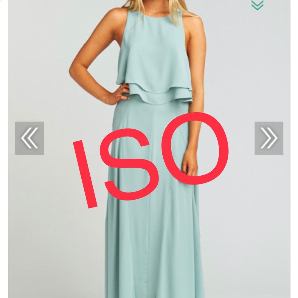 ISO silver sage Princess Di skirt & King crop top